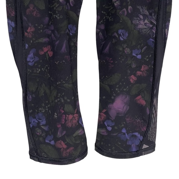 Lululemon Train Times Crop 17" Leggings in Frozen Flourish Multi Black Size 4 - Picture 3 of 8